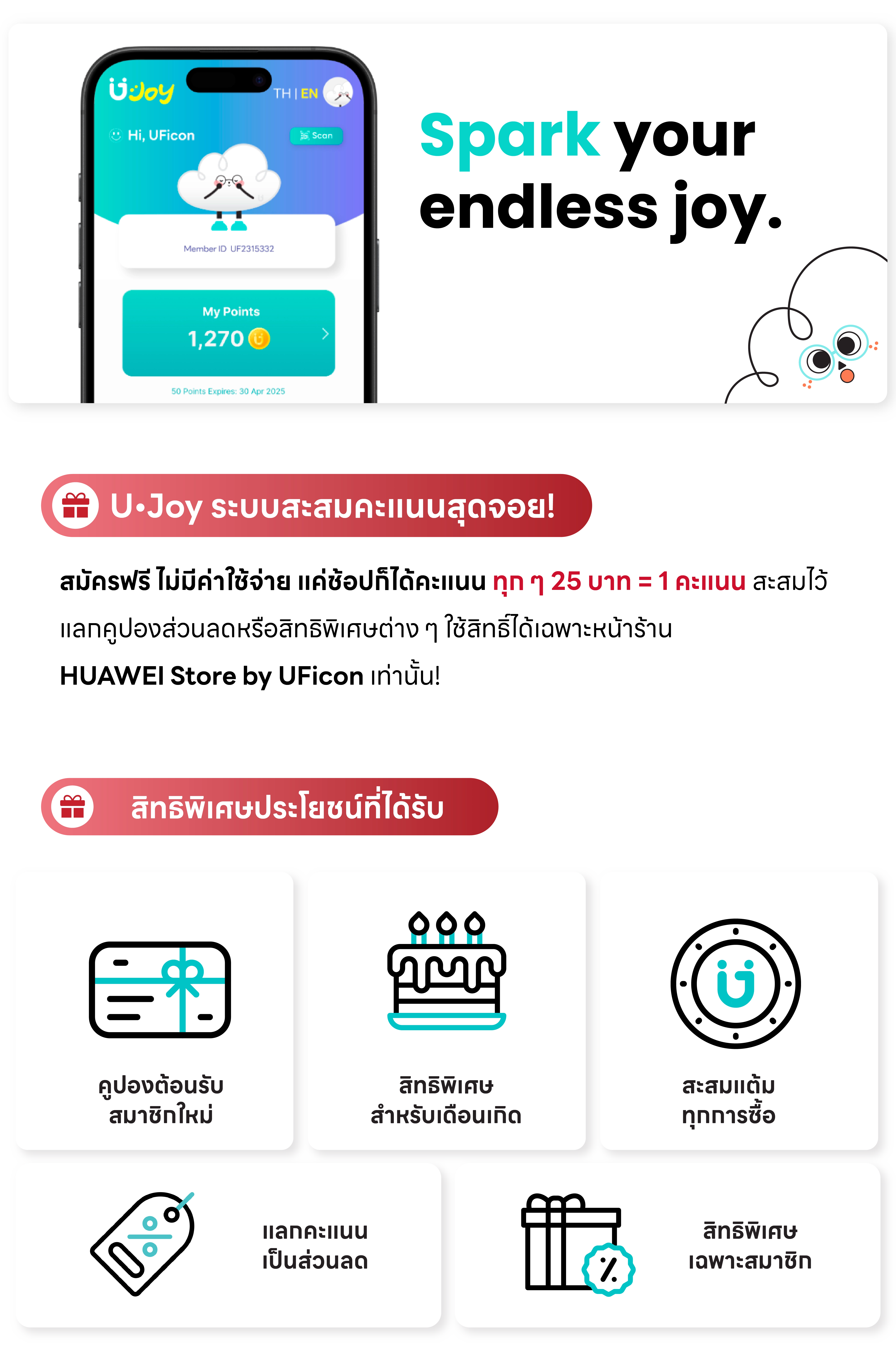 UJoy สิทธิพิเศษสุดจอยก่อนใคร! แค่ช้อปก็ได้คะแนน